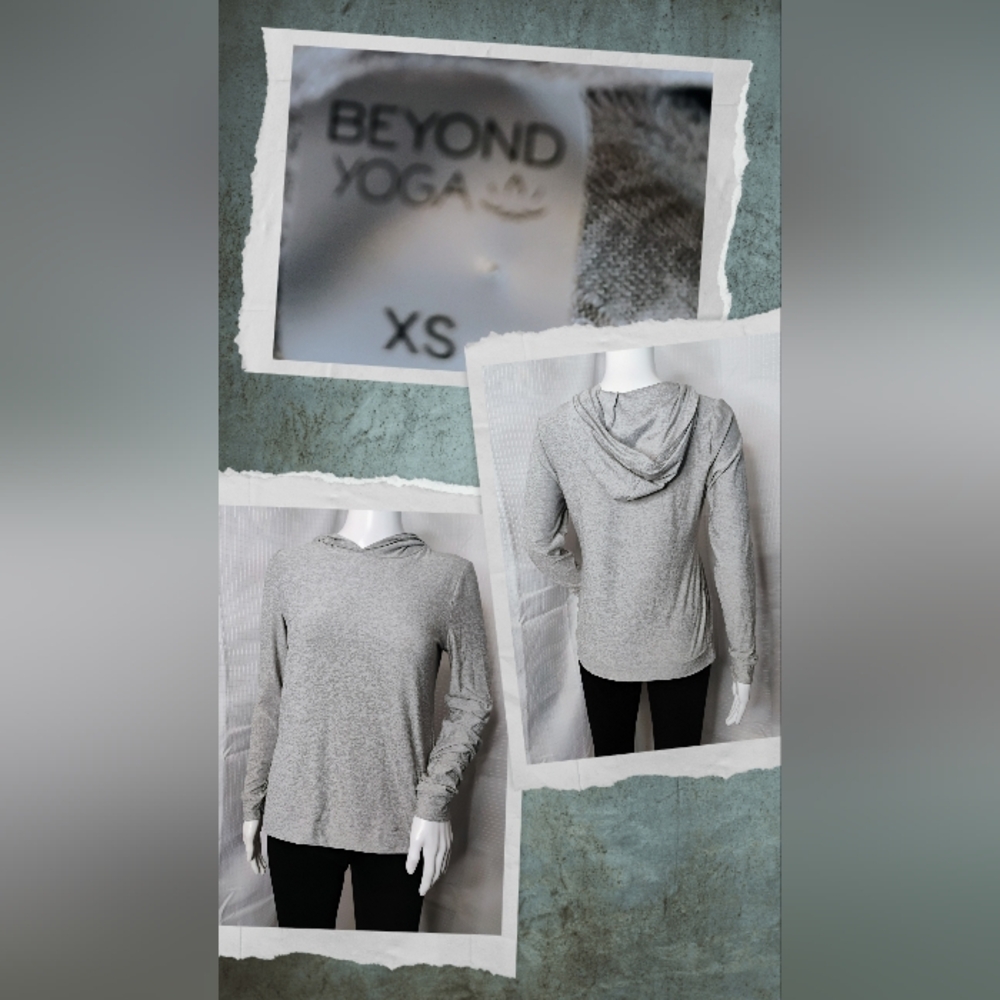 Beyond Yoga Gray Hooded Top